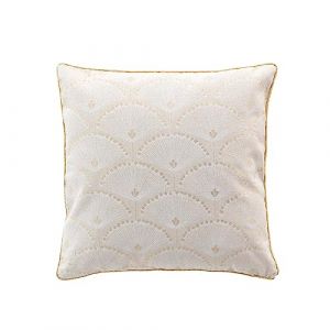 Coussin carr&eacute; (45 cm) Lorina Beige