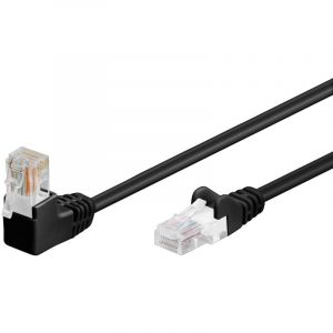 Goobay Câble Réseau UTP CAT5E Coudé 3m Noir