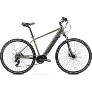 Velo vtc electrique 28 homme romet orkan 1 moteur central vert