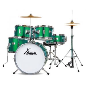 Image de Xdrum Batterie - Session Junior Pro Set de batterie Emerald Green Sparkle (4-9 ans)