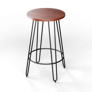 Blumfeldt Klarstein Table Haute de Bar 120 cm, Table Mange Debout, Structure Renforcé Acajou