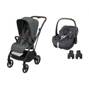 MAXI COSI - Poussette DUO Leona 2 + Pebble 360 Pro 2 TWILLIC GRAPHITE