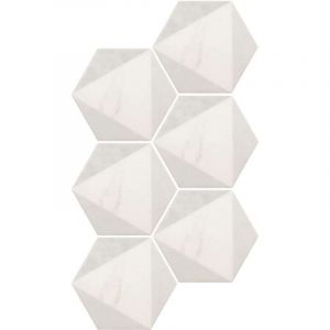 Carrara Peak Carrelage Hexagonal 17,5x20 Cm Imitation Marbre Décor