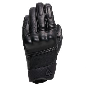 Dainese Folgor Gloves, Gants de Moto en Cuir, Homme, Noir/Noir, XS