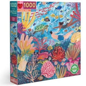 Eeboo Puzzle carré 1000 pièces : Récif de corail - Mixte