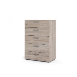 Image de TVIL Commode 5 tiroirs C ne T fe L 70 x P 40 x H 102 cm TYHJA