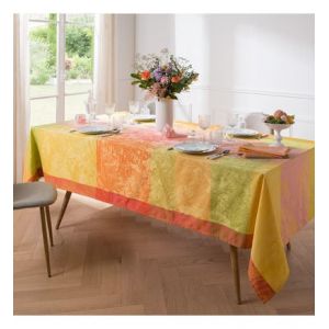 Garnier Thiebaut Nappe jacquard pur coton Mille esprit jardin Multicolore Garnier-thiebaut - Couleur Multicolore - Taille TS