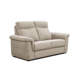 Canapé droit 2 places tissu beige - JONES