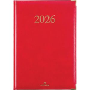 Oberthur Agenda KIEV 22X30,7 emboit&eacute; janvier &agrave; d&eacute;cembre - rouge