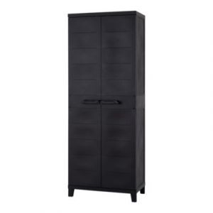 Grande armoire de rangement noire 66cm x 40cm x 172cm