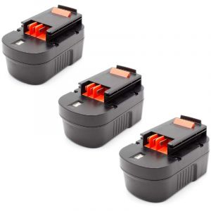 Vhbw 3x NiMH batterie 1500mAh (14.4V) pour outil &eacute;lectrique outil Powertools Tools Black & Decker CDC140AK, CDC1440K, CP