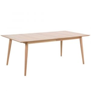 Hellin Table à manger rectangulaire en chêne blanchi 8 couverts L200 - centior