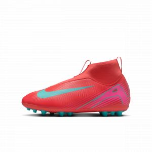 Nike Chaussure de foot montante à crampons pour terrain synthétique Jr. Mercurial Superfly 10 Academy pour enfant/ado - Rouge - Taille 34 - Unisex