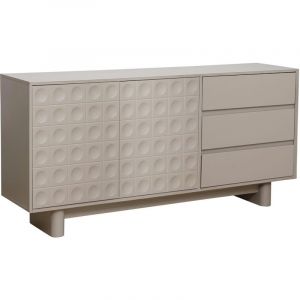 Oviala Buffet moderne rectangulaire L160 cm beige