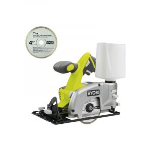 Ryobi Pack - Scie à carrelage LTS180M - 18V OnePlus - Roue 102 mm - sans batterie ni chargeur - Disque de coupe TSBA1