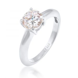 Image de Elli Bague Femmes Solitaire Classique avec cristal de zirconium en argent sterling 925