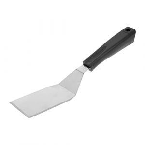 I LOVE BBQ - Spatules pour barbecue, Ensembles d'ustensiles pour barbecue - Spatule pour plancha INOX, grattoir pour plancha INOX - Manche en plastique - Longueur : 32cm
