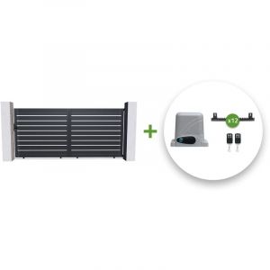 Portail coulissant motorisé 4m VOGEL H.180cm + Motorisation RANGER C300