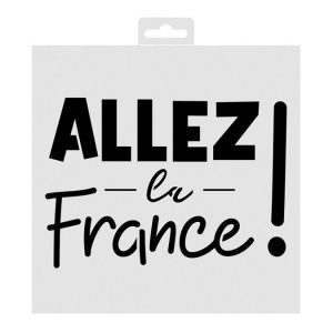 Aladine Pochoir Allez la france 20x20 - Bernette - Mondial Tissus