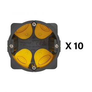 Legrand Lot de 10 boîtes Eco Batibox- 10 x 1 poste - profondeur 40mm