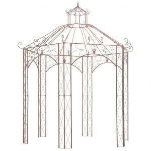 Image de VidaXL Pavillon de jardin Marron antique 3 m Fer