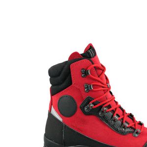 Image de Solidur Chaussures montantes rigides INFINITY sp&eacute;cial tron&ccedil;onneuse membrane Event cuir Perwanger classe 3 - taille: 44 - Noir / Rouge