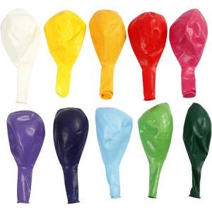 Image de Creotime Ballons de baudruche 23 cm -Multicolore - 10 pcs