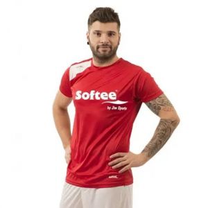 Image de Softee T-shirt à Manches Courtes Full By Jim Sports XXL Red / White