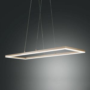 Fabas Luce Suspension LED Bard 92x32 cm en finition doré mat