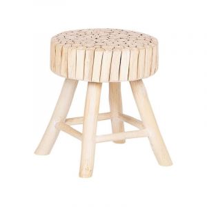 Image de Beliani Petit tabouret en bois clair NAMPA