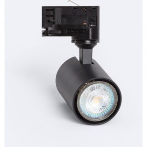 TechBrey Spot pour Rail Triphasé Niko pour Ampoule GU10 Noir 60 mm