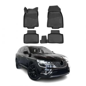 Omac Tapis de sol pour Renault Koleos 2017-2025 sur mesure en caoutchouc Noir
