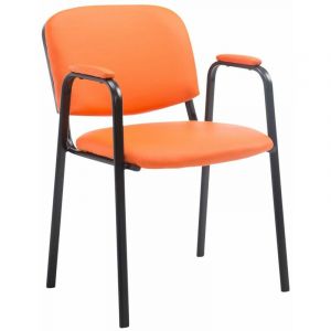 CLP Chaise visiteur Ken PRO similicuir orange