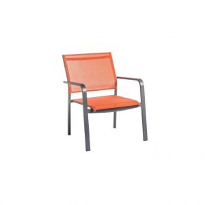 Image de Fauteuil bas Niello coloris paprika