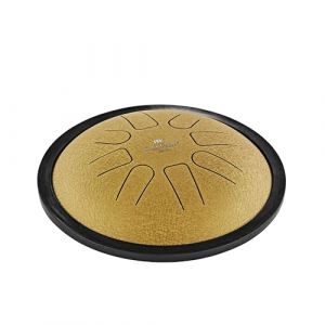 Sonic Energy Steel Tongue Drum – petit tank drum 7 pouces en Do mineur - instrument en acier inoxydable pour la méditation, le yoga, les enfants - mailloches et sac inclus