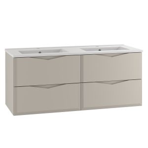 Meuble double vasque encastrée 120cm Ellie Cachemire