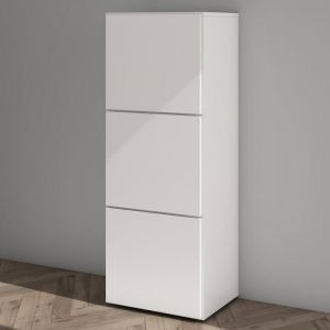 Armoire à Chaussures Commode à Chaussures Entrée avec 3 Compartiments Meuble de Rangement Chaussure Blanc Mat 45x36x120 cm ACH2 - Mai&mai