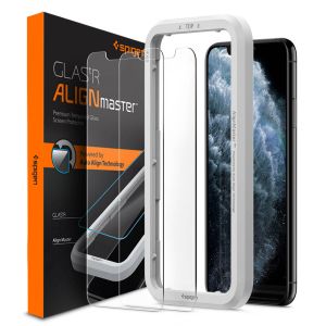 Spigen Protection d'écran en verre trempé GLAStR Fit 2 Paquets + Applicator Apple iPhone 11 Pro / Xs / X