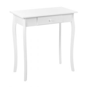 Beliani Console Blanche en mdf et Bois de Pin à 1 Tiroir Moderne Bureau Elégant Albia - Blanc