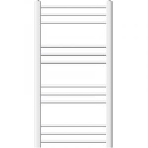 LuxeBath Radiateur de Salle de Bain Sahara 500 x 800 mm Blanc Courbé Raccord Latéral au