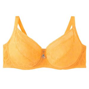 Soutien-gorge à armatures grand maintien jaune Ruche