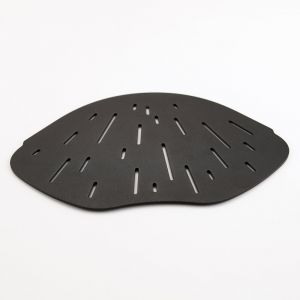Lagoon inox noir- tablette d'angle arrondi motif strie- 2mm