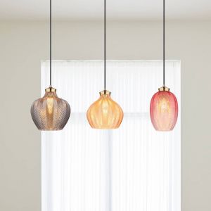 Globo Suspension lampe suspendue plafonnier lampe de salle à manger métal doré verre l 90 cm