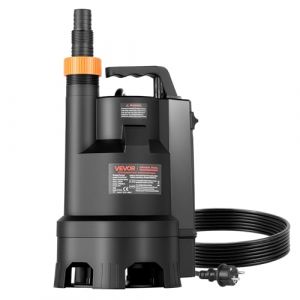 VEVOR Pompe Submersible Eaux Us&eacute;es 690 W Pompe Puisard PP-GF20, 17500 L/h avec Interrupteur &agrave; Flotteur Automatique, Hauteur Refoulement 9 m, &Eacute;vacuation Eaux Us&eacute;es pour Piscines, &Eacute;tangs, Zones Inond&eacute;es
