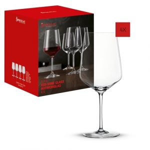 Spiegelau 4670181 20 x 20 x 23,5 cm Style vin Rouge en Verre, Lot de 4, Transparent
