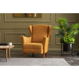 Concept-Usine Williams - Fauteuil À Oreilles En Velours Vert