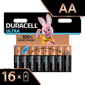 Duracell Ultra Power Piles Alcalines Type AA, Lot de 16 Piles