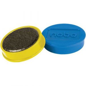 Nobo Jeu d'Aimants pour Tableau Blanc Magnétique, 38mm, Lot de 10, Couleurs Assorties, 1915311