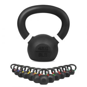 Wuuhoo Kettlebell Rocky haltère à balancier en fonte massive pour entaînements avec Revêtement extrêmement résistant 4kg