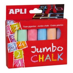 APLI 14367 - Etui de 6 craies de couleur Jumbo diam. 25mm